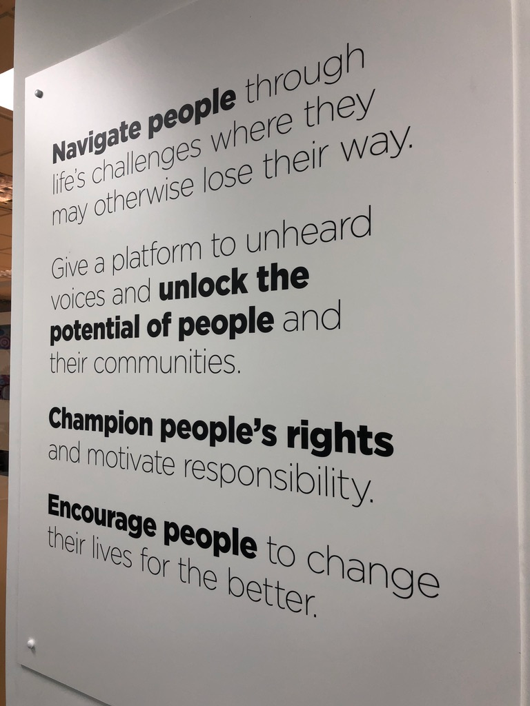 Purpose statement - navigate people through life’s challenges