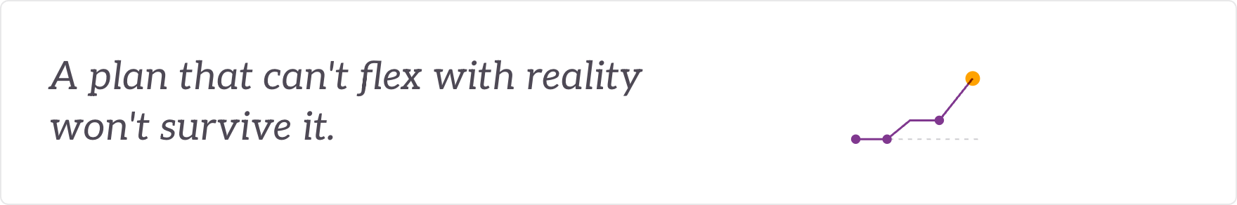 A plan that can't flex with reality won't survive it - adoption tracked so the plan bends and the change sticks.